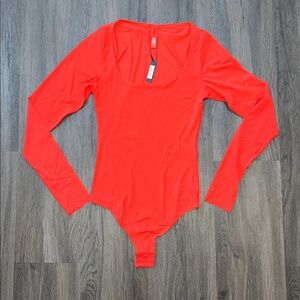NWT Skims Jelly Sheer POPPY Long Sleeve Bodysuit